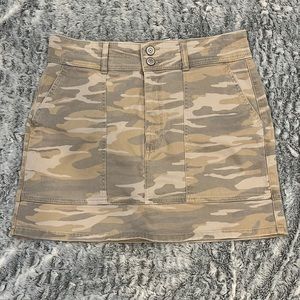 Express High Rise Stretch Camo Skirt